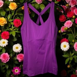 Lululemon‎ Scoop Neck Tank in Bright Purple Athletic Outdoors Women's XS